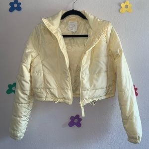 Cropped Hooded Puffer Jacket